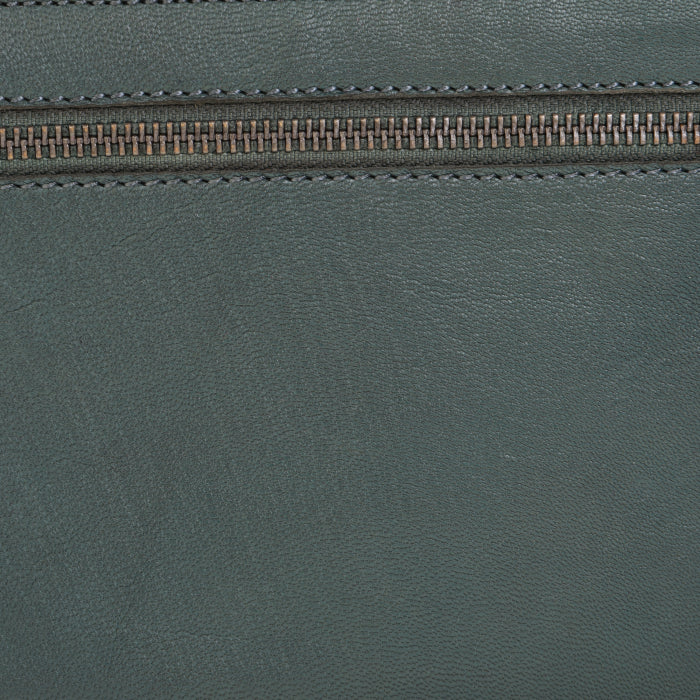 Leather Smartphone Crossbody Wallet - Grey