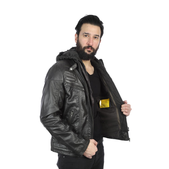 Hooded Winter Jacket - Black