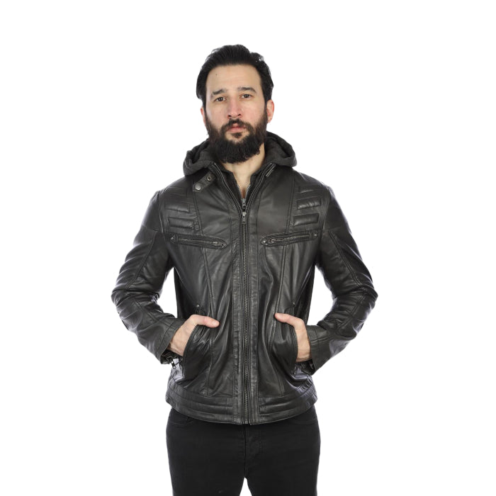 Hooded Winter Jacket - Black