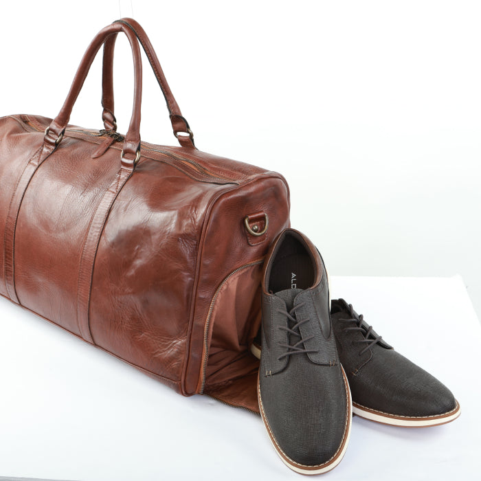 Classic Leather Duffle - Tan