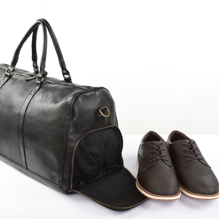 Classic Leather Duffle - Black