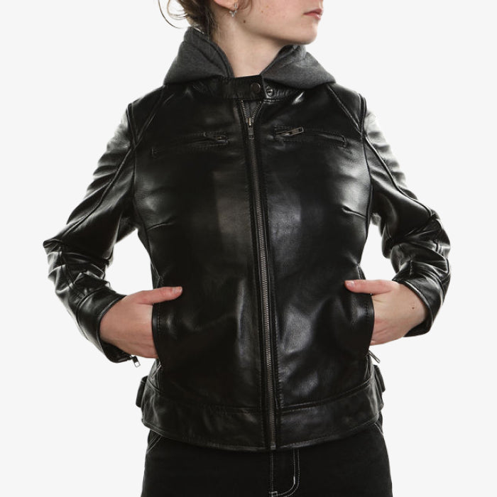 Ladies Hood Jacket - Black