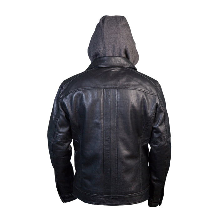 Leather Jacket With Hood