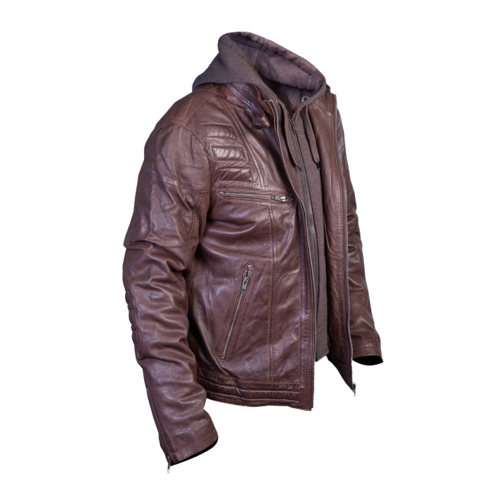 Hooded Winter Jacket - Brown