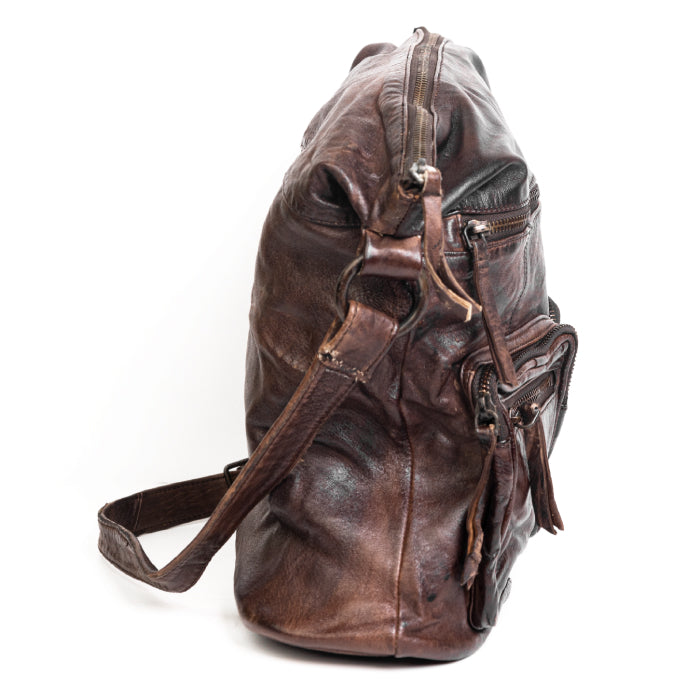 Destressed Leather crossbody