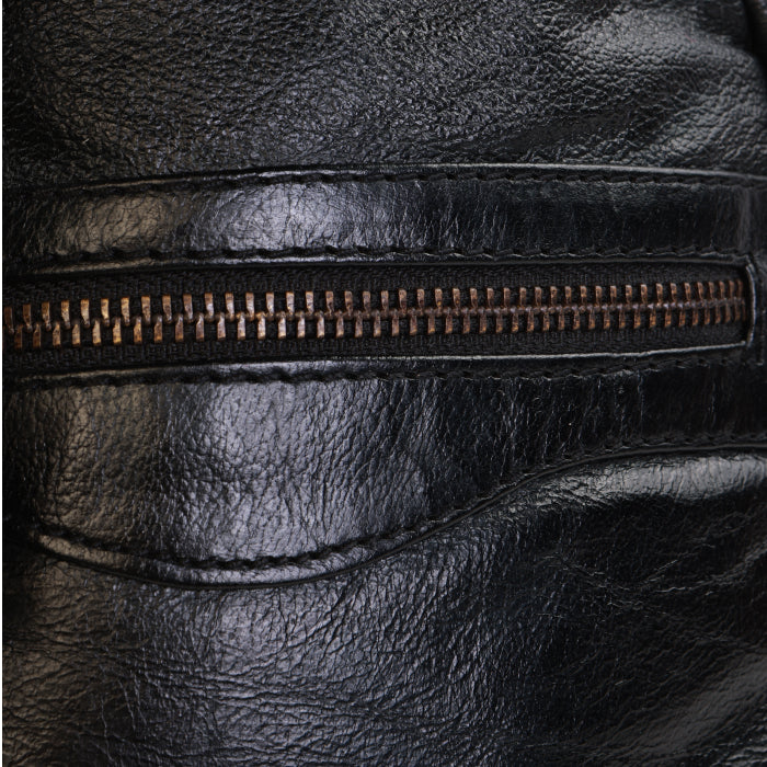 Leather Sling Bag - Black