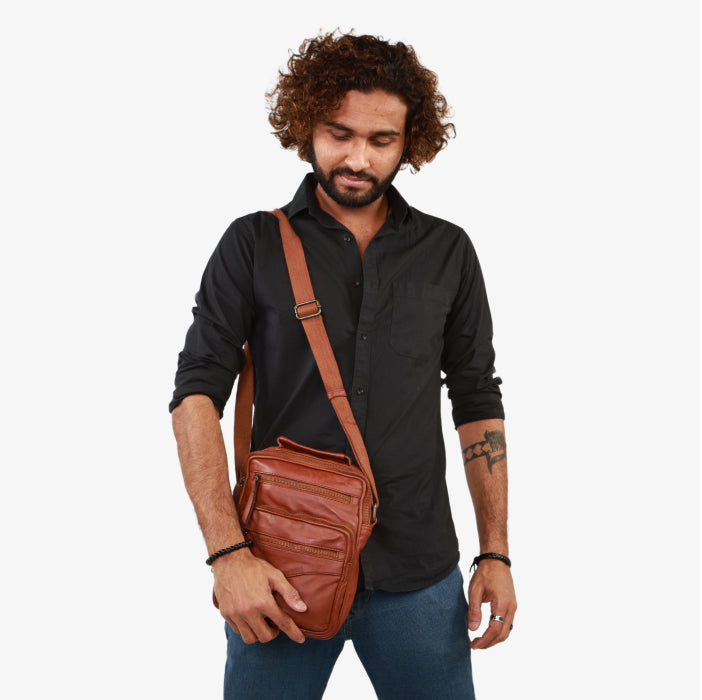 Leather Travel Bag - 9 Inch