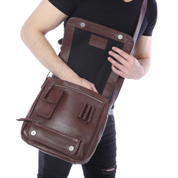Leather Mens Side Bag