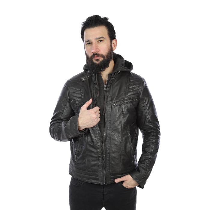 Hooded Winter Jacket - Black