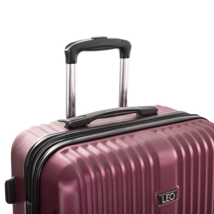 Leo Levante Lightweight Spinner Luggage 3pc. Set - Burgundy