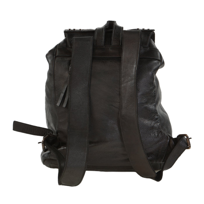 Classic Leather Backpack - Black