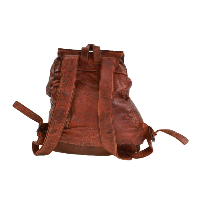 Classic Leather Backpack - Cognac