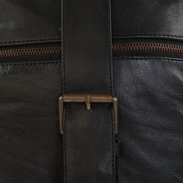 Urban Leather Backpack - Black