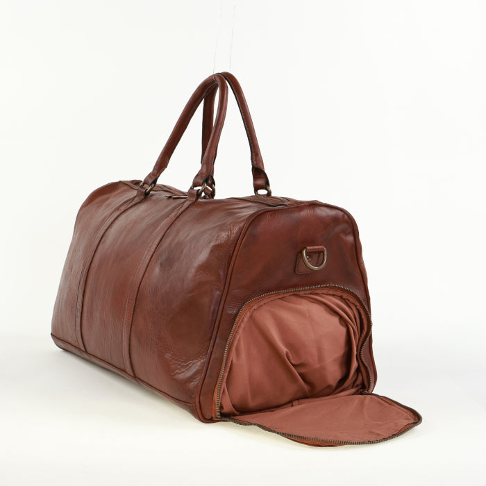 Classic Leather Duffle - Tan