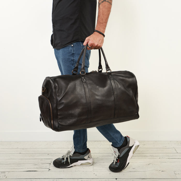 Classic Leather Duffle - Black