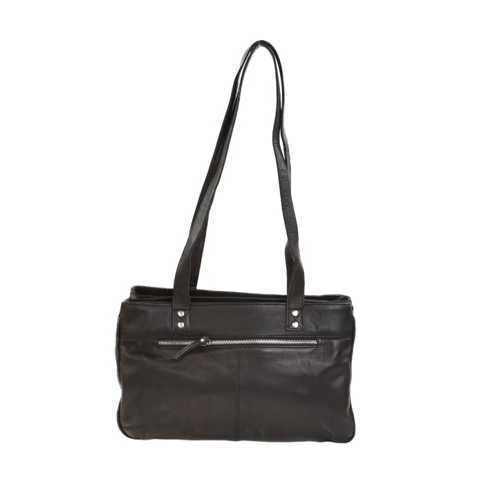 Leather 3 Compartment Handbag