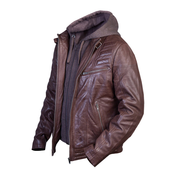 Hooded Winter Jacket - Brown