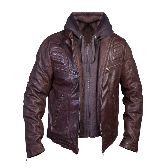 Hooded Winter Jacket - Brown