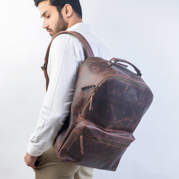 Leather Travelers Backpack