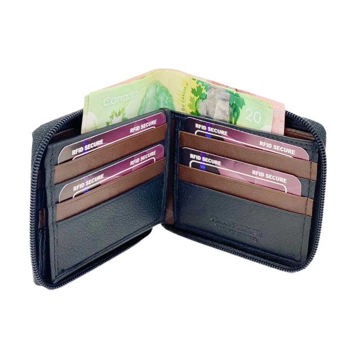 Zippered RFID Wallet
